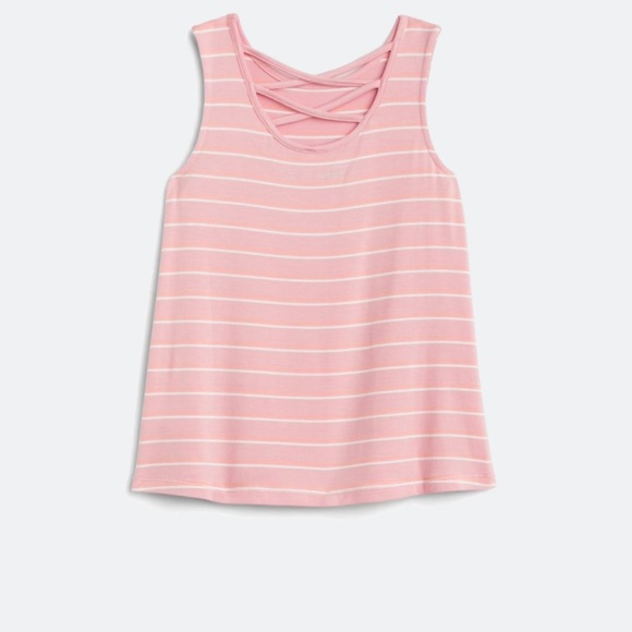 Rumi+Ryder pink and white cross back tank top size medium (8-10). - Picture 2 of 8